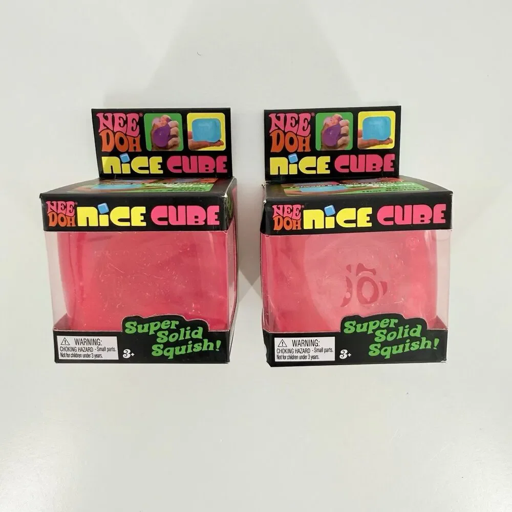 Schylling Nee Doh Nice Cube Original Pink Sensory Fidget Toy Stress Ball 2.25" - Picture 1 of 10